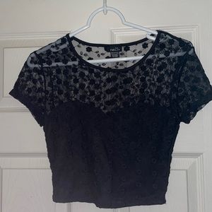 Black lace top